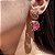 Brinco Organic Aramado Pink Fusion Banhado a Ouro - Imagem 1