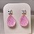 Brinco Cristal e Light Pink Fusion Banhado a Ouro - Imagem 2