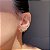 Brinco Ear Cuff Leaf Relevo Cristal Banhado a Ouro - Imagem 3