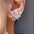 Brinco Ear Cuff Leaf Relevo Cristal Banhado a Ródio Branco - Imagem 1