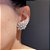 Brinco Ear Cuff Leaf Cristal Banhado a Ródio Branco - Imagem 1