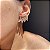 Brinco Ear Cuff Gotas Decrescente Banhado a Ouro - Imagem 3