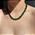 Colar Choker Riviera Retangular Verde Esmeralda Banhado a Ouro - Imagem 3