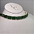 Colar Choker Riviera Retangular Verde Esmeralda Banhado a Ouro - Imagem 2
