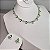 Conjunto Choker Riviera Gotas Cristal e Peridoto Banhado a Ródio Branco - Imagem 2