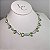 Conjunto Choker Riviera Gotas Cristal e Peridoto Banhado a Ródio Branco - Imagem 6