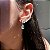 Brinco Ear Cuff Gota Acqua/Água Marinha Banhado a Ouro - Imagem 3