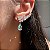 Brinco Ear Cuff Gota Acqua/Água Marinha Banhado a Ouro - Imagem 1
