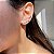Brinco Ear Cuff Navetes Yellow Banhado a Ródio Branco - Imagem 3