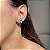 Brinco Ear Cuff Mini Leaf Navetes Turmalina Fusion Banhado a Ródio Branco - Imagem 3
