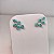 Brinco Ear Cuff Mini Leaf Navetes Turmalina Fusion Banhado a Ródio Branco - Imagem 2