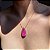 Colar Gota Pink Fusion e Cristal Banhado a Ouro - Imagem 1