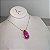 Colar Gota Pink Fusion e Cristal Banhado a Ouro - Imagem 4