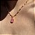 Colar Fio Faca Gota Light Pink Fusion Banhado a Ouro - Imagem 3