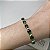 Pulseira Riviera Gotas Verde Esmeralda Banhado a Ródio Branco - Imagem 1