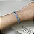 Pulseira Riviera Square Azul Banhado a Ródio Branco - Imagem 1
