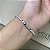 Pulseira Riviera Baguetes 3mm Banhado a Ródio Branco - Imagem 2