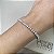 Pulseira Riviera 3 Garras Cristal Banhado a Ródio Branco - 3 mm - Imagem 1