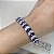 Pulseira Riviera Navetes Safira Azul Banhado a Ródio Branco - Imagem 1
