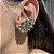 Brinco Ear Cuff Oval Turmalina Banhado a Ouro - Imagem 1
