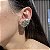 Brinco Ear Cuff Oval Turmalina Banhado a Ouro - Imagem 3