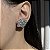 Brinco Ear Cuff Leaf Navetes Turmalina Fusion Banhado a Ródio Branco - Imagem 3