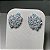 Brinco Ear Cuff Leaf Navetes Turmalina Fusion Banhado a Ródio Branco - Imagem 2