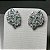 Brinco Ear Cuff Leaf Navetes Esmeralda Fusion Banhado a Ródio Branco - Imagem 2