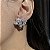 Brinco Ear Cuff Gotas Navetes Banhado a Ródio Branco - Imagem 3