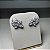 Brinco Ear Cuff Gotas Navetes Banhado a Ródio Branco - Imagem 2