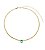 Colar Choker Malha Fita com Cristal Turmalina - Imagem 1