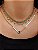Colar Choker Malha Fita com Cristal Turmalina - Imagem 2