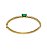 Bracelete Texturizado com Cristal Esmeralda - Imagem 1