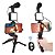 Kit Live Youtuber Vlog Tripé Celular Suporte Led E Microfone - Imagem 3