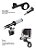 Suporte Guidão Alumínio Bicicleta Moto Gopro Sjcam Xiaomi - Imagem 5