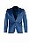 Paletó 2 botões 1 abertura, Slim Fit - Cor: azul - Imagem 1