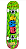 Skate Completo HONDAR - Iniciante - Jungle - Verde - Imagem 1