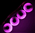Rodas Flying Eagle Lazer Wheelz - LED Rosa 76mm (4 unidades) - Imagem 1