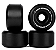 Roda de skate FAM 53mm 100A cônica - preta - Imagem 2