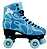 Patins  Quad Jolly azul V3 - 58mm x 32mm ABEC-7 - Imagem 1