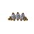 Joia Cluster 3 Navetes - Tit. PVD Gold | Piercing de Orelha - Imagem 1