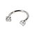 Piercing Ferradura com Cristal | Titânio | Piercing de Argola - Imagem 1