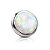 Joia Dermal Synthetic Opal Branco | Titânio | Piercing Microdermal - Imagem 1