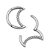 Piercing Segmento Moon Cravejado | Titânio | Piercing de Orelha - Imagem 1