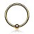 Piercing Captive Liso - PVD Gold | Piercing de Argola - Imagem 1