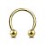 Piercing Ferradura Lisa | PVD Gold | Piercing de Argola - Imagem 1