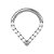 Segmento Gota Cravejada | Titânio | Piercing de Argola - Imagem 1