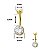 Piercing Umbigo Zircônia | PVD Gold - Imagem 4