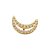Joia Labret Lua Crescente CZ | Tit. PVD Gold | Piercing de Orelha - Imagem 1