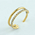 Segmento Duplo Liso & Cravejado | Tit. PVD Gold | Piercing de Orelha - Imagem 2